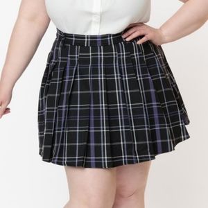 Collectif Plus Size Plaid Daria Skirt